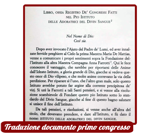 Traduzione documento primo congresso