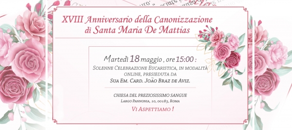 XVIII Anniversario della Canonizzazione di Santa Maria De Mattias